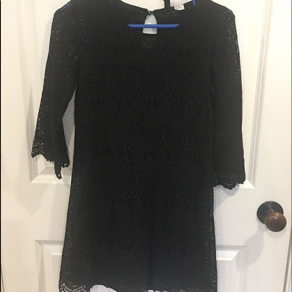 H&M XS black lace cocktail formal dress party holiday